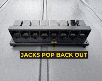 Legrand OnQ Compatible Keystone Patch Panel | 3D Printed Structured Media Adapter | 8 or 16 Port | Cat6 RJ45 Coupler Ready