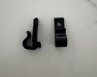 Pool Cage String Light Clip Sample Kit | Test the Channel Fit Before You Buy | 1 No-Drill Snap-On + 1 Screw-Hole Clip