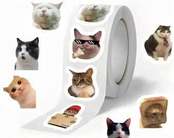 500 mini stickers mèmes chat mignon - Stickers chatons Bouteilles d'eau pour téléphones portables Ordinateurs portables