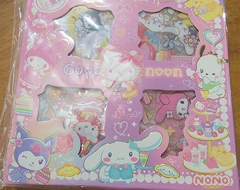 Hello Kitty Sanrio, 100 autocollants non répétitifs, Cinnamoroll Kuromi, autocollants cadeau, cadeau d'anniversaire