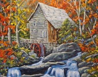 Mill Scene III  - Original Oil Painting created by Prankearts