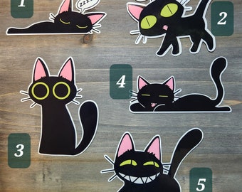 Kuroneko-sama Black Cat 90's Desert Donut Anime Vinyl Sticker