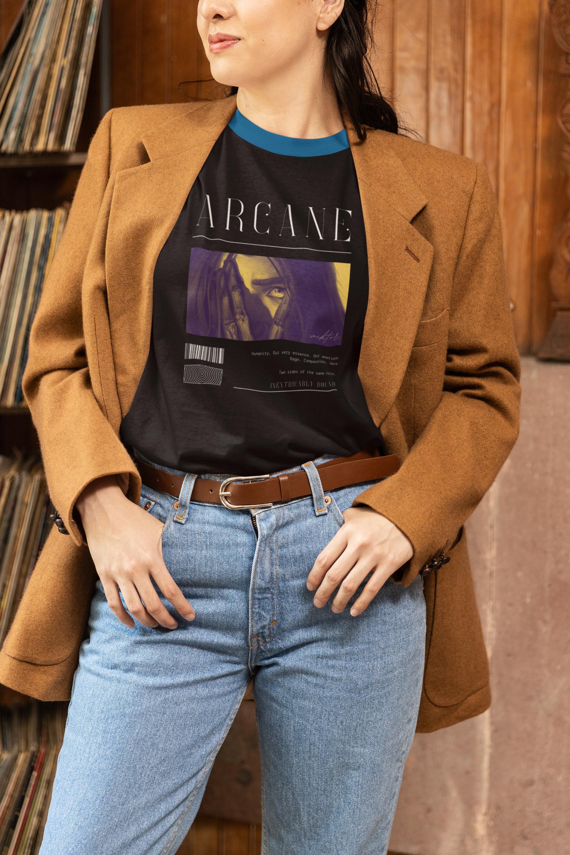 Camiseta Arcana Cita de Viktor Edición Amarilla y Morada