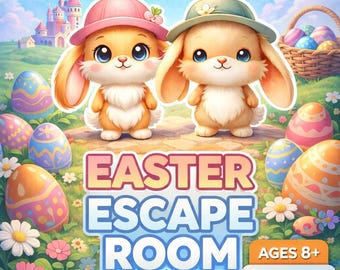 Easter Escape Room for Kids 8+, Kids Easter Party Game, Escape Room Game Kit, Family Easter Activity, Printable DIY Escape Room for Easter