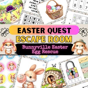 Easter Escape Room for Kids 8+, Kids Easter Party Game, Escape Room Game Kit, Family Easter Activity, Printable DIY Escape Room for Easter
