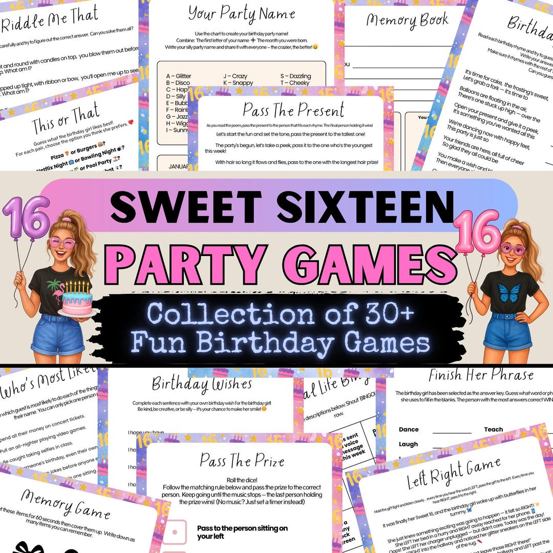 Sweet Sixteen Birthday Games | Fun Party Activity for Teenagers | 30