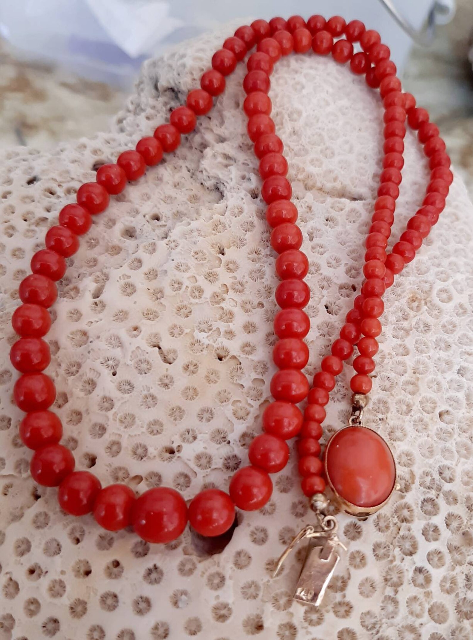 Vintage Red Coral, Mediterranean Red Coral, AAA Graduated Red Coral ...