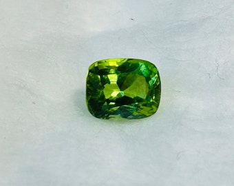 Peridot Gemstone, Bright  Green Peridot, Peridot Emerald Cut 2.6 ct measures 8.5 X 6.5 mm, Peridot Gemstone, August Birthstone Peridot