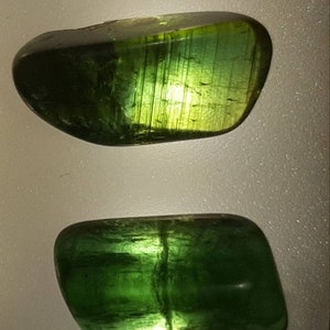 20 Cts Best Crome Green Color Natural Crome Green Tourmaline Crystal  Facet Rough or Specimen  Mined in Brazil 4 Pieces