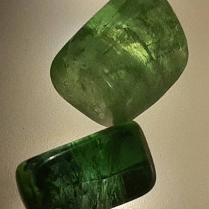 21 Cts Mixed Green Tourmaline Crystal: Facet Rough Specimen, Brazil (3 Pieces)