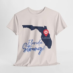 Florida Strong Hurricane Relief Unisex Heavy Cotton Tee - Support Hurricane Victims, Casual Graphic Shirt, Florida Charity Tee, Unisex