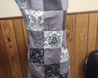 Gray Patchwork Apron