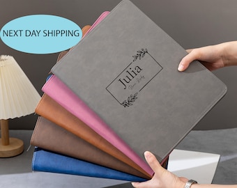 Personalized Leather Portfolio with Zipper, Refillable Portfolio, Custom Portfolio Zipper Portfolio with Customization Option Padfolio