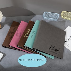 Personalized Binder, Leather Binder, Personalized Leather Binder, Custom Leather Binder, Graduation Gift, Office Gifts, Corporate Gift