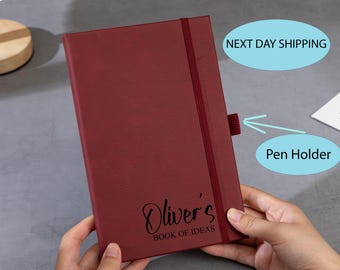 Customized Leather Journal, Personalized Leather Journal, Journal with Name, Personalized Notebook, Personalized Diary, Travel Size,Dad Gift
