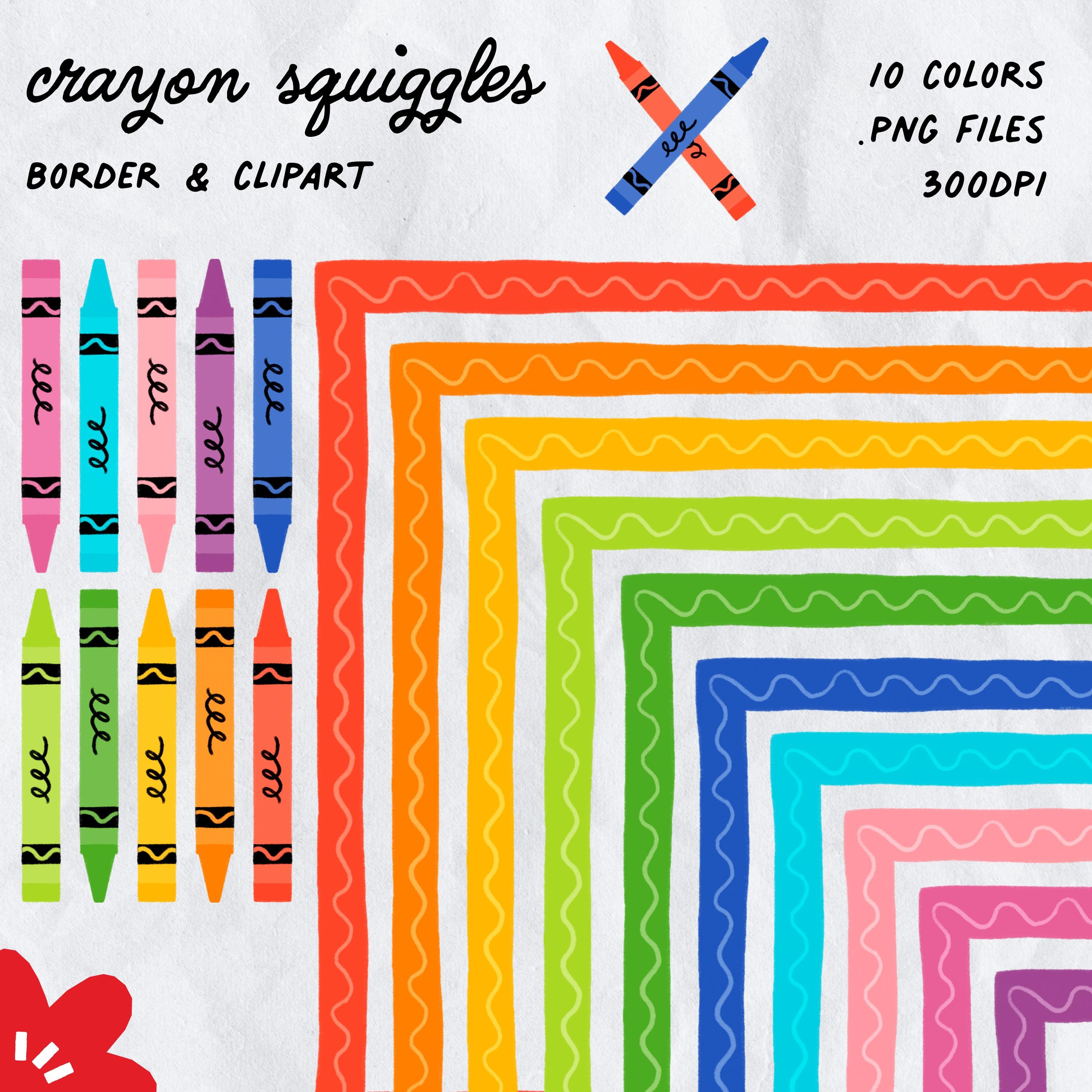 Crayon Squiggles Handdrawn Doodle Border Clipart PNG, Digital Scrapbooking,  Journaling, Teacher Classroom Borders - Etsy Israel, image size:3000x3000
