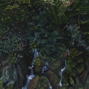 Macquarie Pass Waterfall Digital Art Print