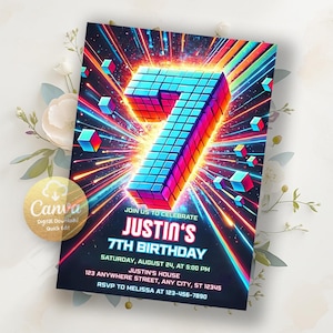 6th Boy Invitation, 6Th Birthday Invitation, Boy Birthday Invites, Boy Invitation, 6th Birthday, Editable Invitation, Digital File
8th Birthday Invitation Template, Editable Boy Birthday Invite, 8th Birthday, Building Blocks, Editable Invitation, Digital Download
instant download,printable invitation,digital invite,party invites,digital download,editable invitation,6th birthday,birthday invitation,birthday evite boy,canva birthday boy,blue green birthday,boys birthday party,boy birthday invite