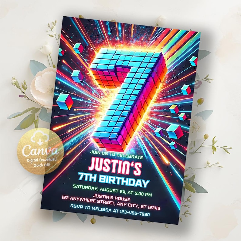 6th Boy Invitation, 6Th Birthday Invitation, Boy Birthday Invites, Boy Invitation, 6th Birthday, Editable Invitation, Digital File
8th Birthday Invitation Template, Editable Boy Birthday Invite, 8th Birthday, Building Blocks, Editable Invitation, Digital Download
instant download,printable invitation,digital invite,party invites,digital download,editable invitation,6th birthday,birthday invitation,birthday evite boy,canva birthday boy,blue green birthday,boys birthday party,boy birthday invite