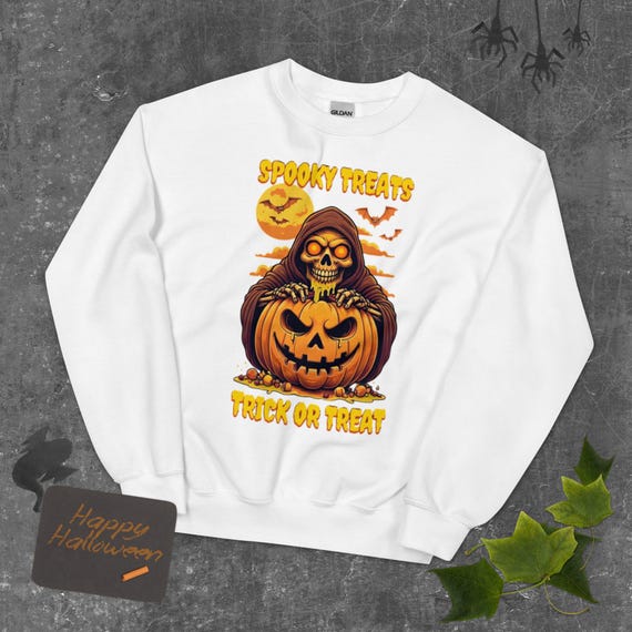 Pumpkin Patch Sweatshirt – Embroidered Halloween Crewneck, Cozy