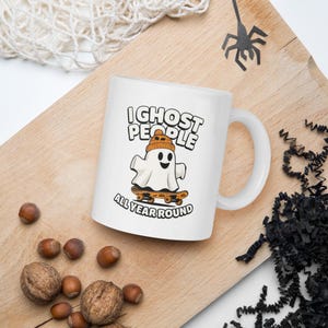 Cute Halloween Ghost Coffee Mug – Cottagecore Ghost Cup,  Funny Ghost Mug, Cute Ghost Mug, Spooky Fall Ghost Mug Gift, Halloween accessories