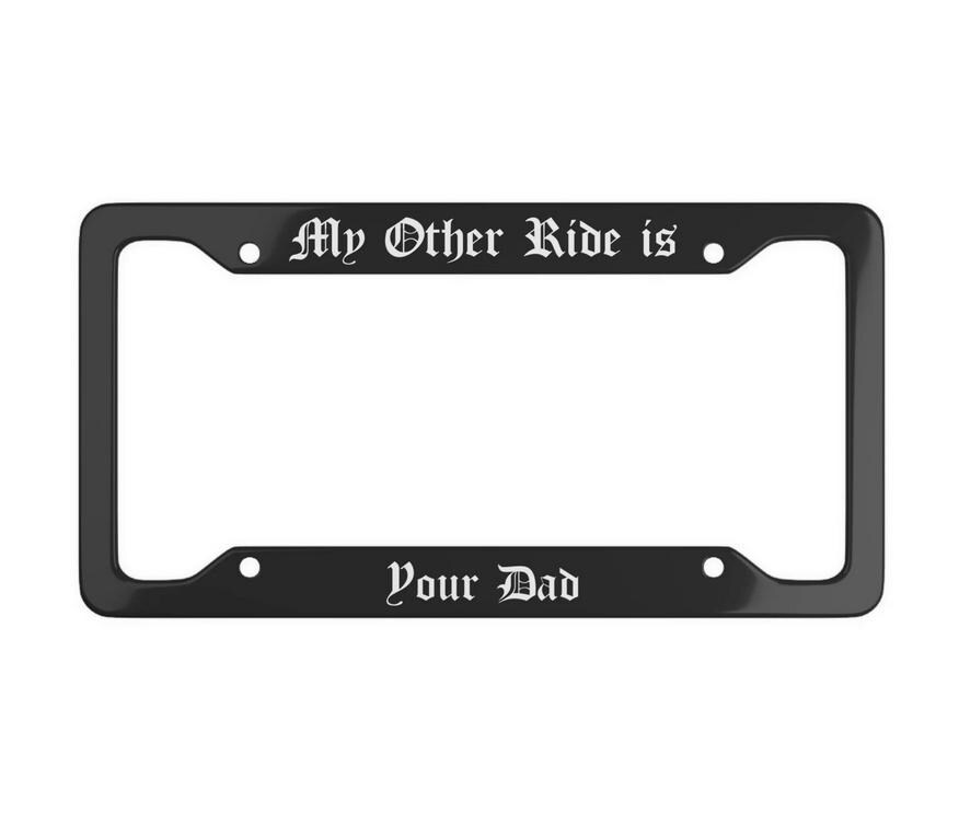 "My Other Car Is A SKATEBOARD" Novelty License Plate Frame – Funny Car Accessory