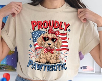 American Dog USA Flag 4th of July Retro Shirt, Independence Day Outfit, Vintage Fourth Of July Tee, America Patriotic Dog Shirt, Dog Lover