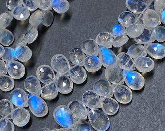 11MM 6 Pieces Nice Quality Rainbow Moonstone Faceted Star Briolettes Rainbow Moonstone Faceted Six Corner Stars Fancy Briolettes VS147