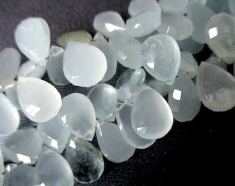 21x32 mm Moss Aquamarine So Gorgeous High Quality Natural Color Faceted Pear Briolette Huge Size DRILLED AAAAA