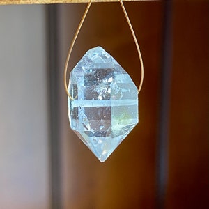LARGE Herkimer Diamond Quartz Focal Briolette- 8-10mm x 18-19mm