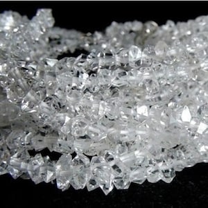 Herkimer Diamond Quartz, Diamond Quartz, Mineral, Crystal, Beads, Strand, Jewelry Making, Jewelry 画像 1