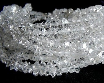 Herkimer Diamond Quartz, Diamond Quartz, Mineral, Crystal, Beads, Strand, Jewelry Making, Jewelry