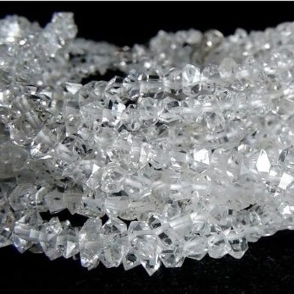 Herkimer Diamond Quartz, Diamond Quartz, Mineral, Crystal, Beads, Strand, Jewelry Making, Jewelry