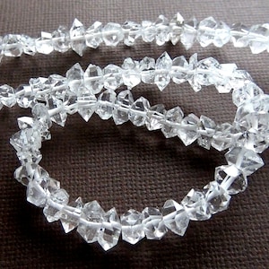 Herkimer Diamond Quartz, Diamond Quartz, Mineral, Crystal, Beads, Strand, Jewelry Making, Jewelry image 6