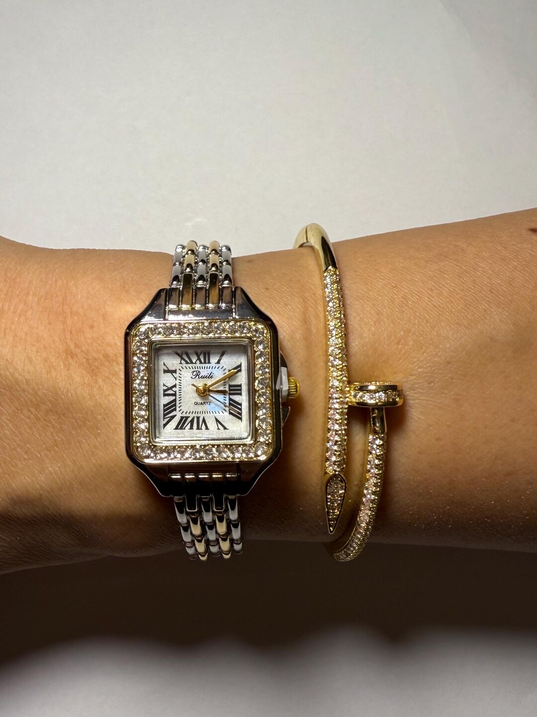 Watch Border Designs Gold and Silver Crystal Border Watch - Etsy