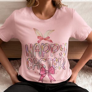 Happy Easter Unisex Jersey Short Sleeve Tee, Funny Women's T-Shirt, Perfect Gift for Friends & Easter Celebrations