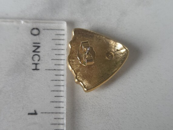 Rounded Triangle Graduated Layer White Enamel Gol… - image 5