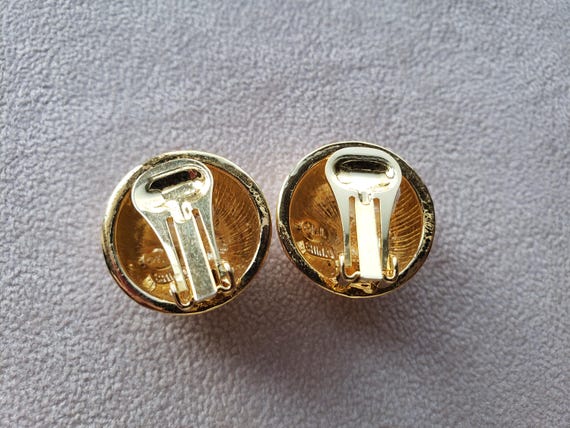 KJL Kenneth Jay Lane Signed Celestial Clip Earrin… - image 5
