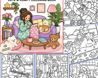 Coco Wyo Girl Moments Coloring Book: 45 Cute and Cozy Designs - Printable PDF