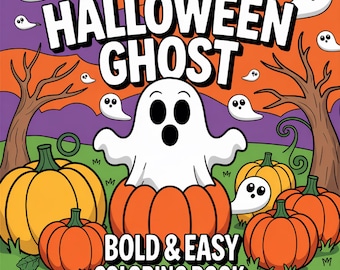 Cute Halloween Coloring Pages, Spooky Ghosts Activity Book (PDF Download)