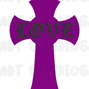 Christian Cross Embroidery Design with Jesus, Faith, Love & Hope – 4x4, 5x7, 6x10 Hoop Sizes – PES File for Machine Embroidery Gift