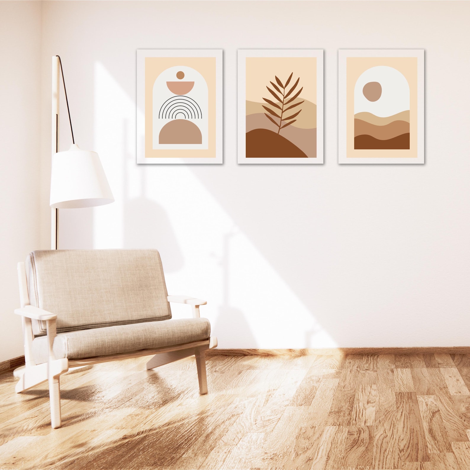 Beige Natural Scandinavian Design, Wall Art, Scandi Home Decor, Print ...