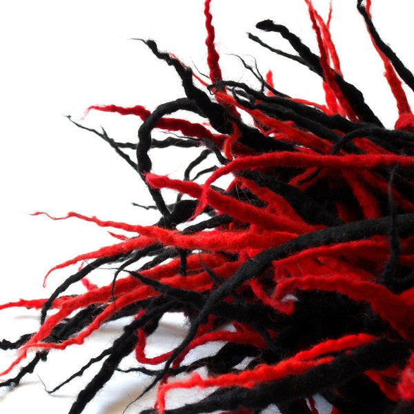 Felted Scarf Red Black
