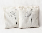 Dandelion Bridal Shower Favors, Sachets with Real Dried Flowers, Country Wedding Hostess Gift