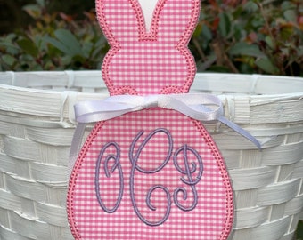 Bunny Bag Tag - Easter Basket Tag - Personalized Tag - Monogrammed Bag Tag - Easter Basket Decoration