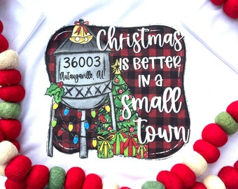 Small Town Christmas - Personalized Water Tower - Custom Christmas Shirt - Personalized Small Town Christmas Shirt - Christmas Gift - Party