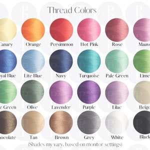 Custom Order Thread Chart