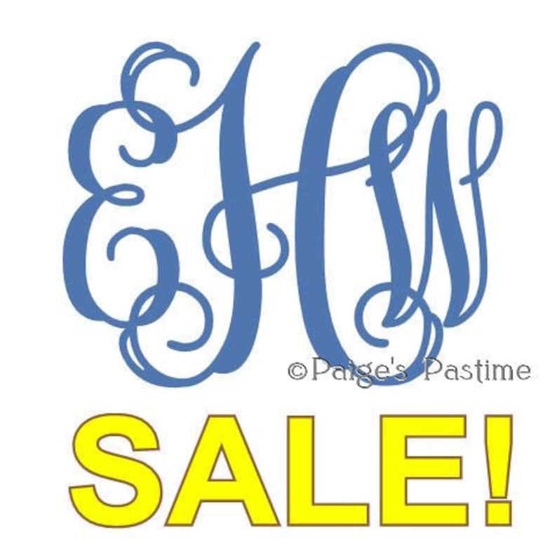 Monogram Sticker Vinyl Monogram Monogram Car Sticker Sticker Vinyl Decal Monogram Car Decal
