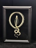 Real Snake Skeleton Shadowbox, Black Velvet 6x8-inch Frame, Gothic Attacking Pose Taxidermy product logo