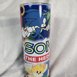 20oz Skinny Tumbler With Sonic Characters